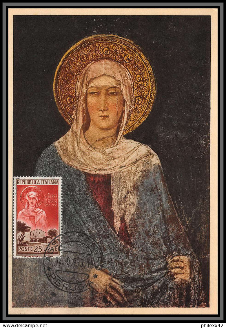56989 N°656 Santa Chiara Assisi Italia Italie Italy Carte Maximum (card) Collection Lemaire - Maximum Cards