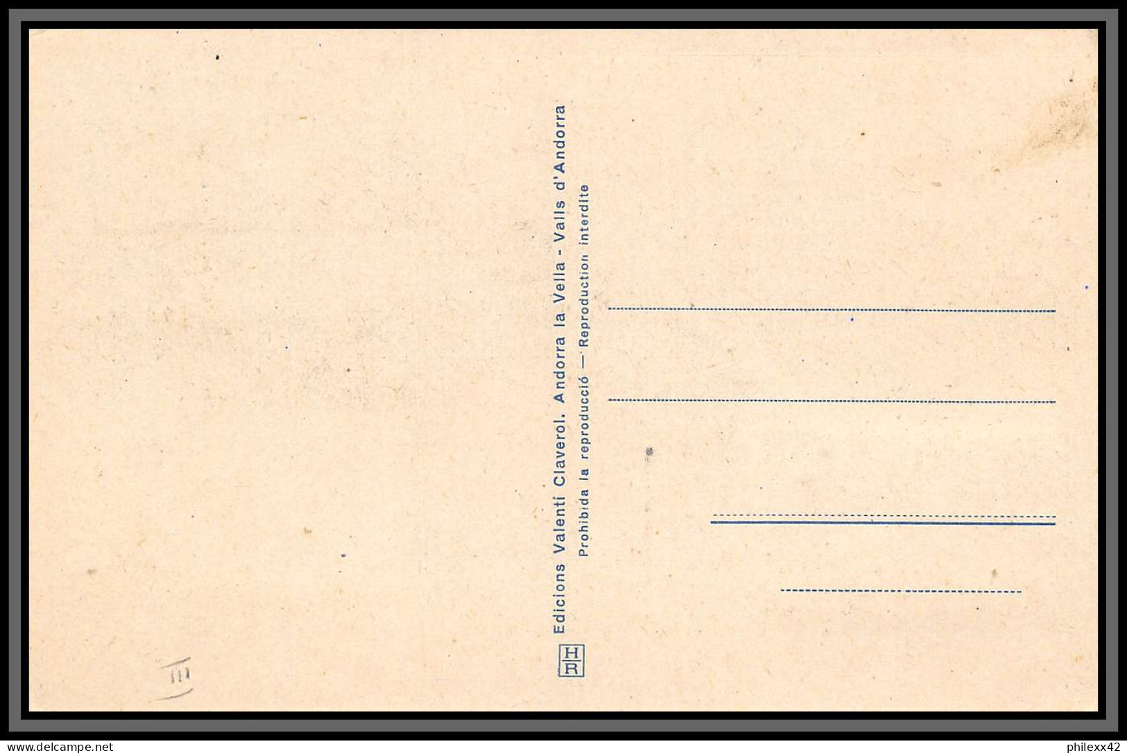57077 N°100 Saint-Jean De Casella 1947 Andorre Andorra Carte Maximum (card) édition Claverol - Cartes-Maximum (CM)