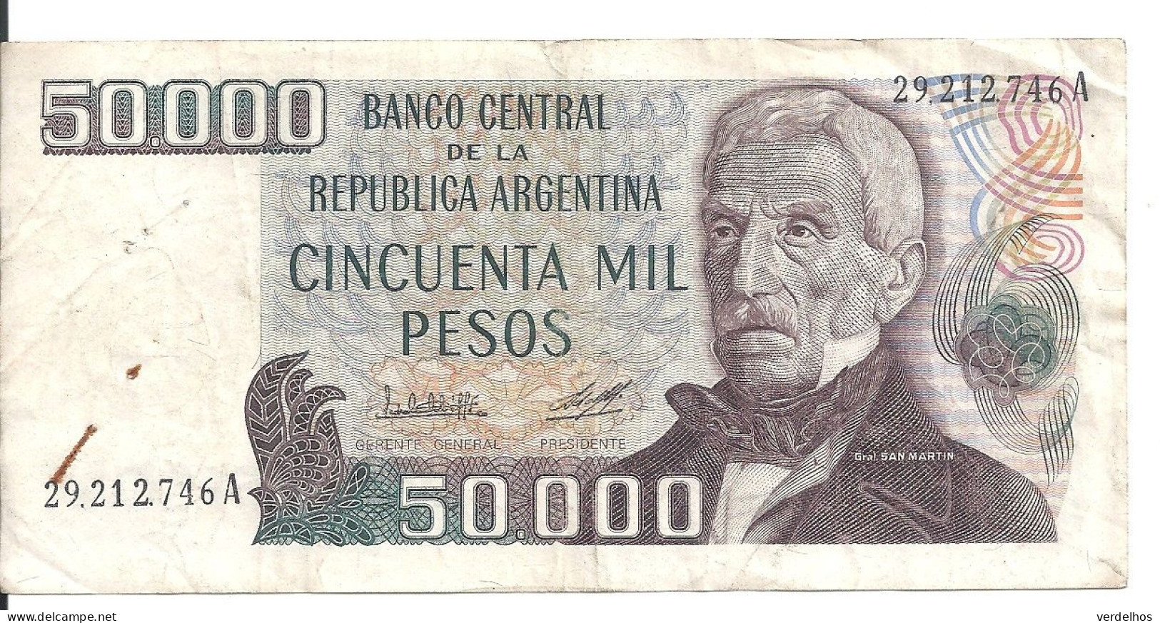 ARGENTINE 50000 PESOS ND1979-83  VF P 307 - Argentina