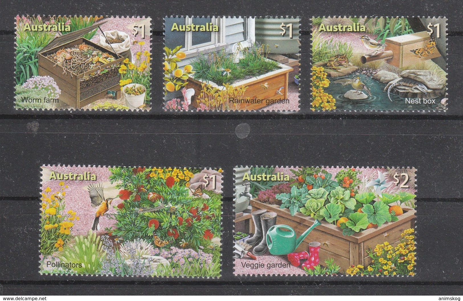Australien 2019**, Im Garten / Australia 2019, MNH, In The Garden - Mint Stamps