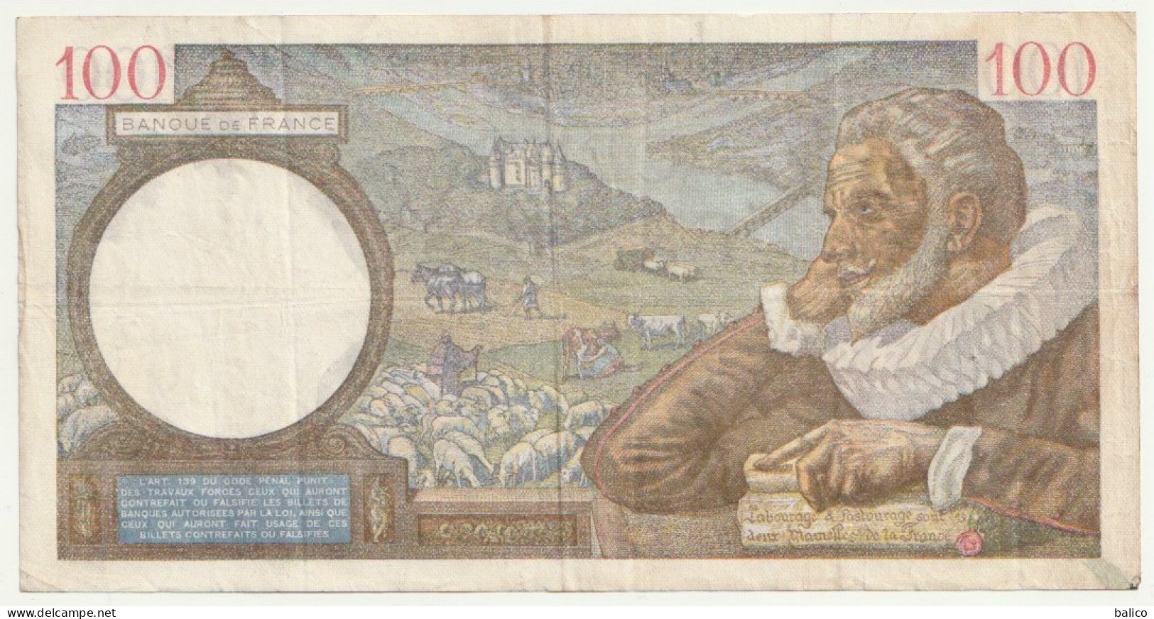Billet 100 Francs SULLY - 16-8-1940 N° L.14281/471 - 100 F 1939-1942 ''Sully''