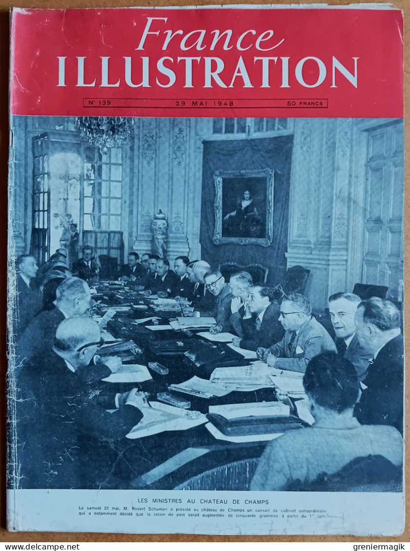 France Illustration N°139 29/05/1948 Naissance De L'Etat D'Israël Ben Gurion/Alaska Yellowknife/Parc Kruger/L'Anjou/Mode - General Issues