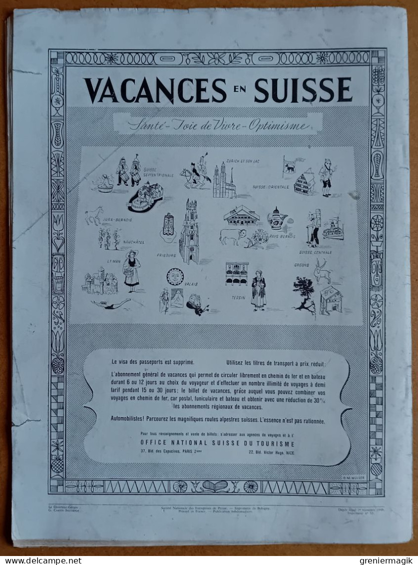 France Illustration N°139 29/05/1948 Naissance de l'Etat d'Israël Ben Gurion/Alaska Yellowknife/Parc Kruger/L'Anjou/Mode