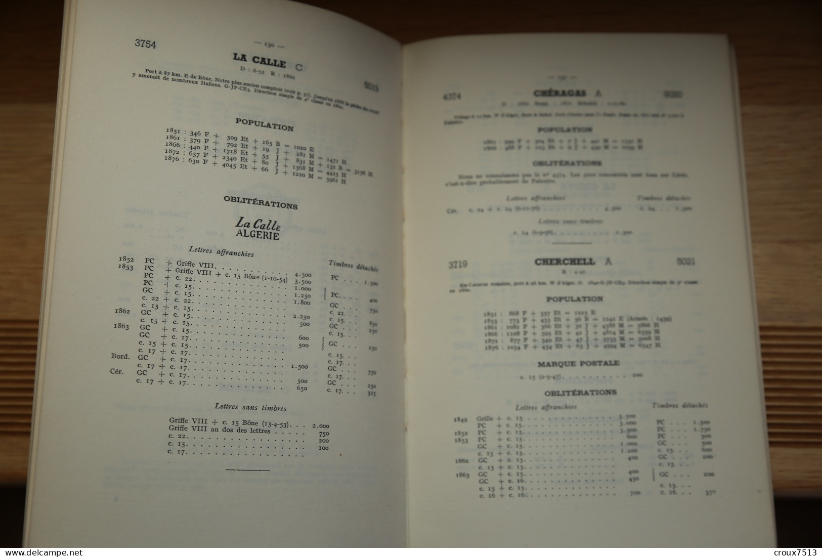 Halden, De Beaufond : Catalogue Des Marques Postales D'Algérie 1949. - Colonias Y Oficinas Al Extrangero