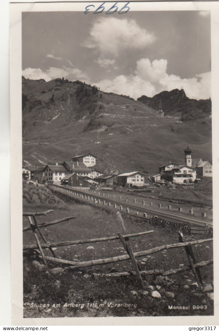 E3649) STUBEN Am ARLBERG - Vorarlberg - Blick über Sraße Auf Kirche U. Wenige Häuser ALT! - Stuben