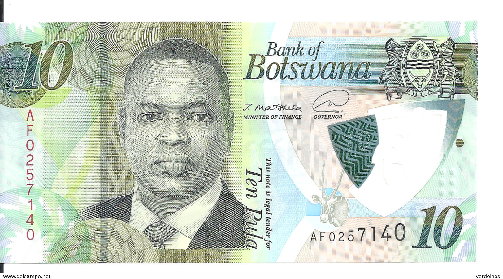 BOTSWANA 10 PULA ND2020 UNC P 36 - Botswana