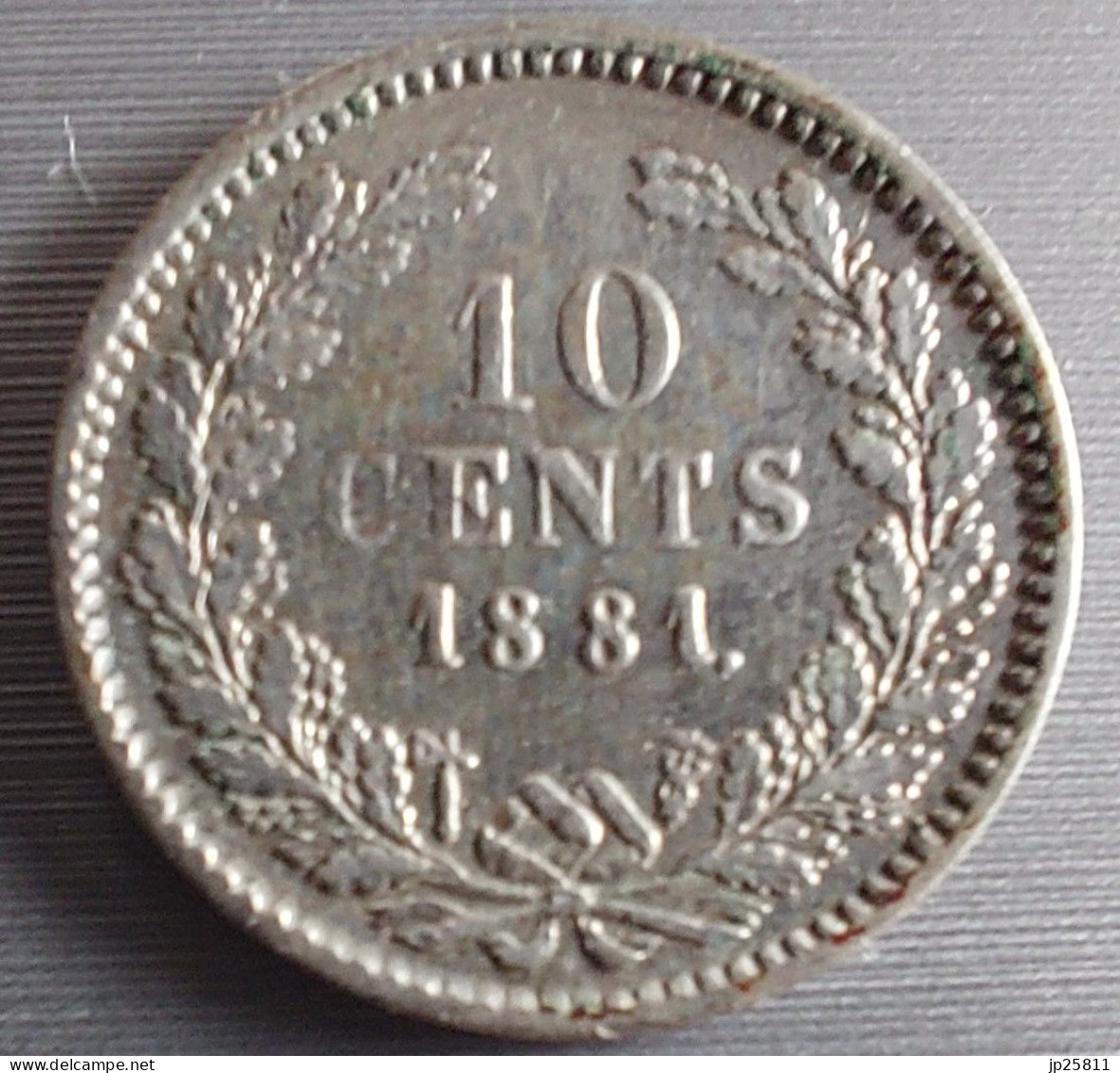 Netherlands - 10 Cent 1881 Willem III Zilver - 1840-1849: Willem II