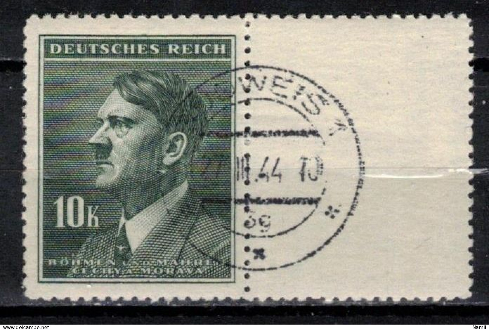 Boheme Et Moravie 1942 Mi 107 Zf (Yv 95 Avec Vignette), Obliteré, - Used Stamps