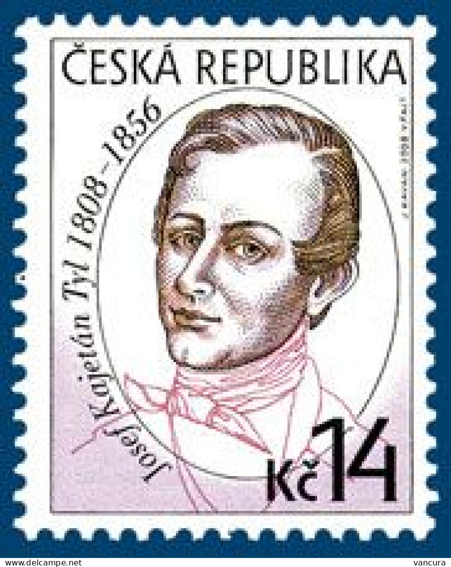 ** 541 Czech Republic Josef Kajetan Tyl 2008 Author Of The Text Of The Czech Anthem - Unused Stamps