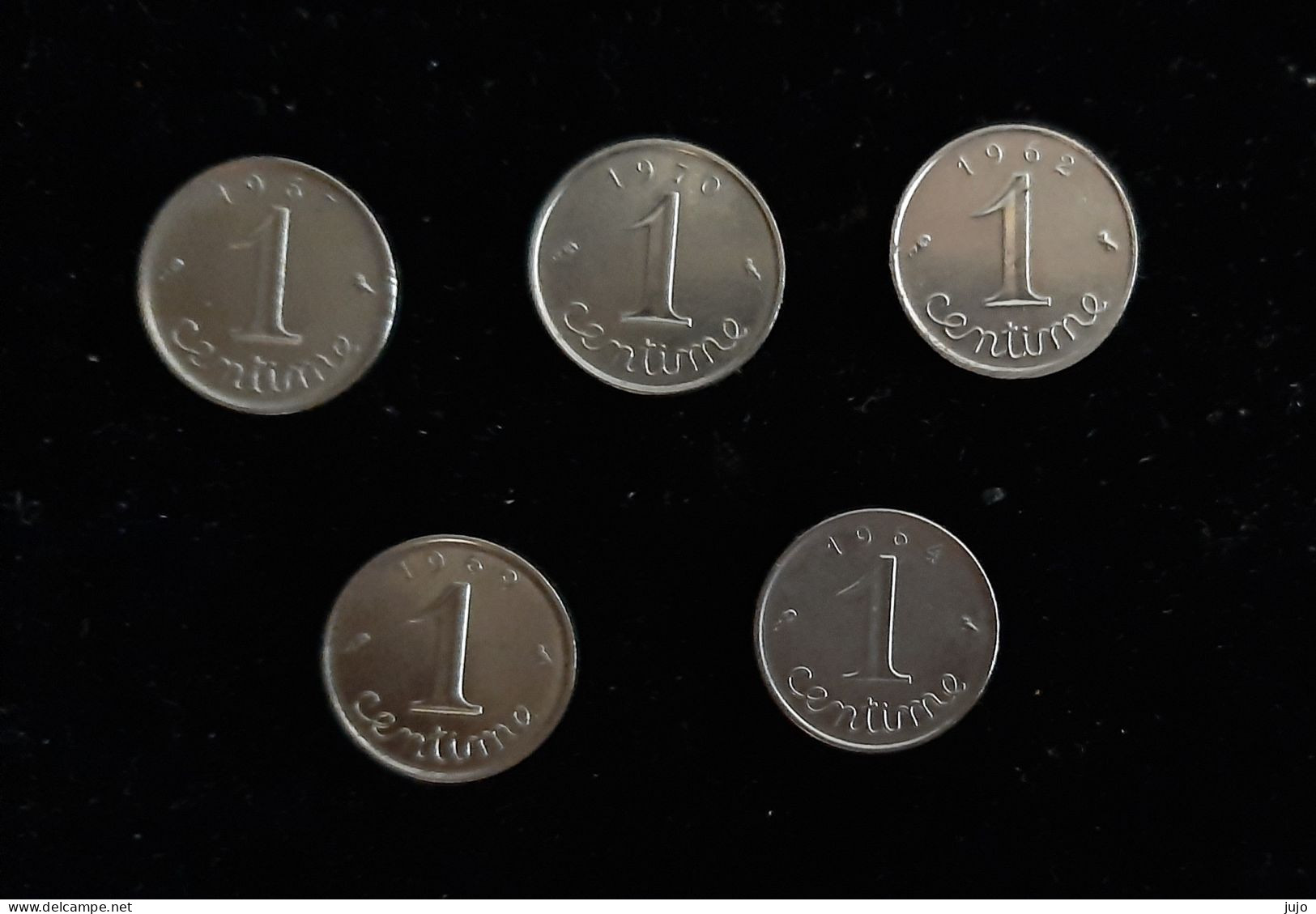 Monnaie - France - 5 Pieces De 1 Centimes épi (1962/1964/1967/1969/1970) - 1 Centime