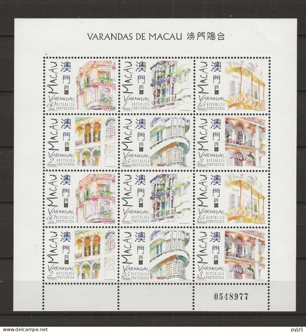 1997 MNH Macao Mi 925-30 Sheet Postfris** - Blokken & Velletjes