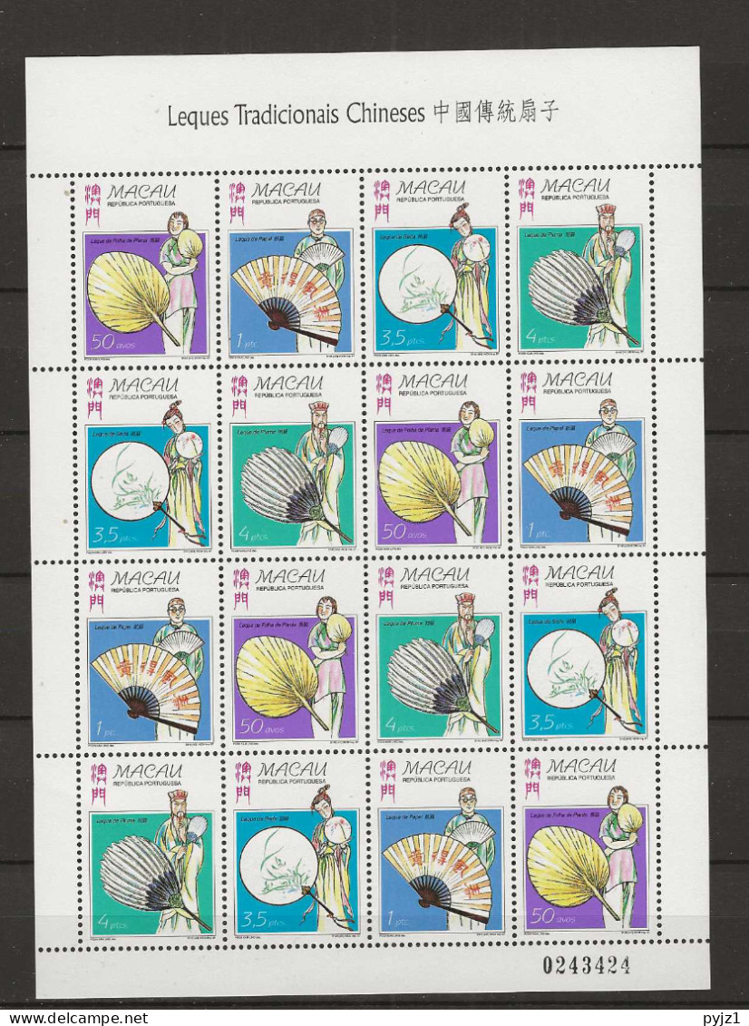 1997 MNH Macao Mi 932-35 Sheet Postfris** - Blocks & Sheetlets