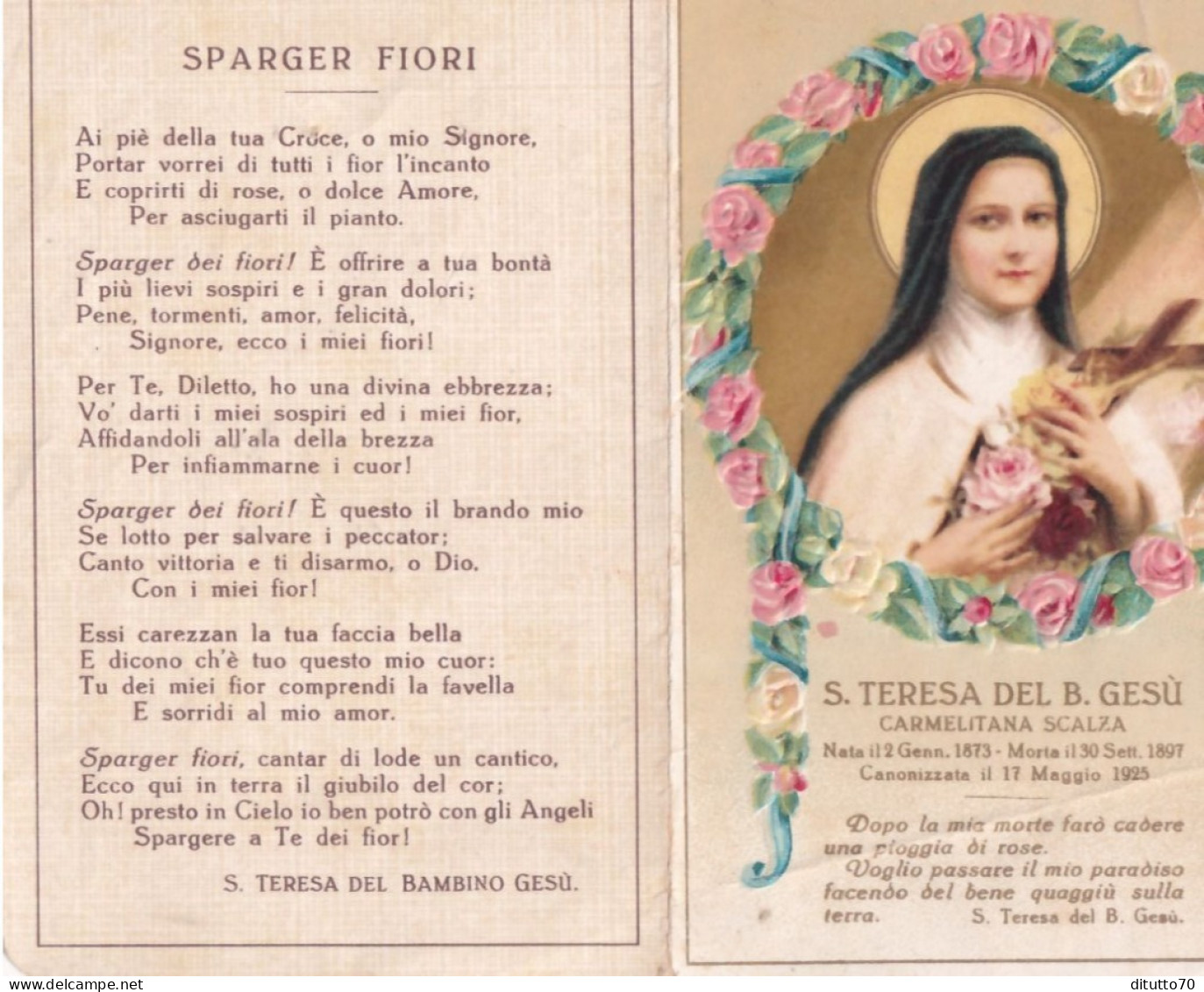 Calendarietto - S.teresa Del B.gesù - Carmelitana Scalza - Anno 1932 - Grand Format : 1921-40