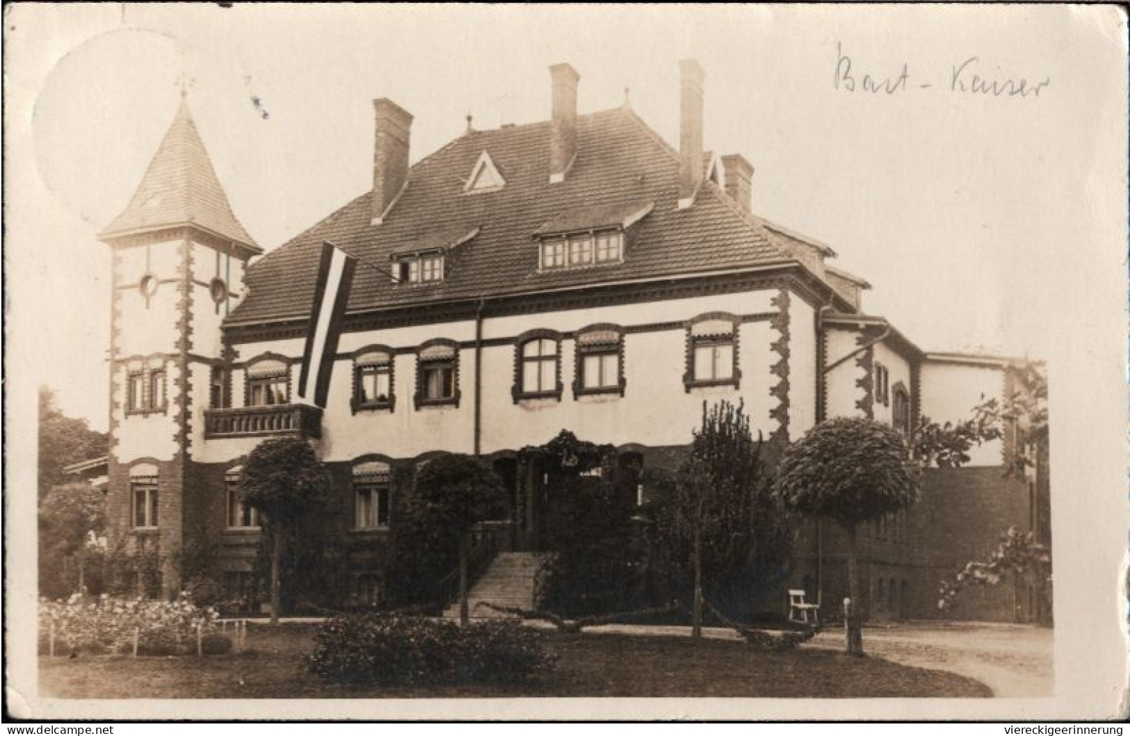 ! 1917 Alte Ansichtskarte, Foto, Photo Aus Bast In Pommern, Łekno (Będzino), Gutshaus, Schloss Kasimirsburg, Autograph - Poland