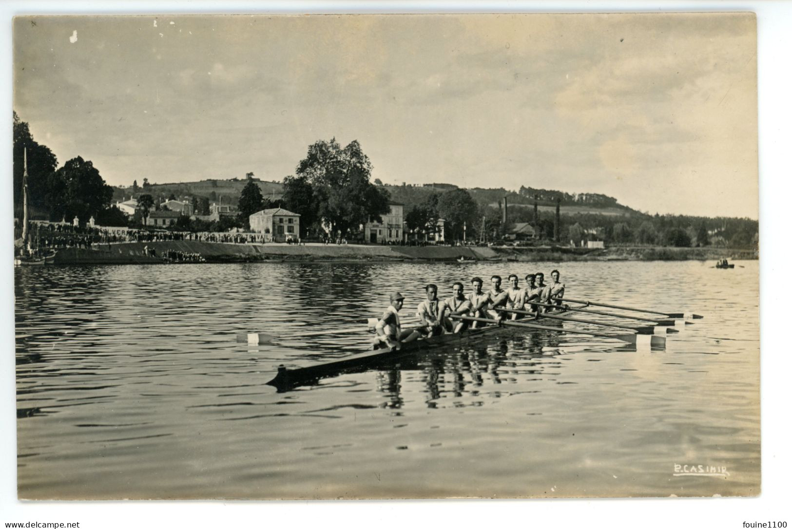 CARTE PHOTO ( Sport Concours ) AVIRON à Identifier à Localiser  ( Photographe CASIMIR ) - Canottaggio