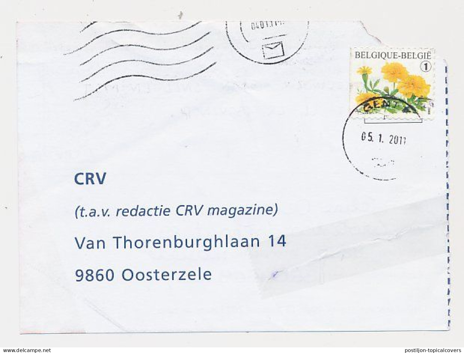 Gent - Oosterzele Belgie 2011 - Damaged Mail - Cartas & Documentos