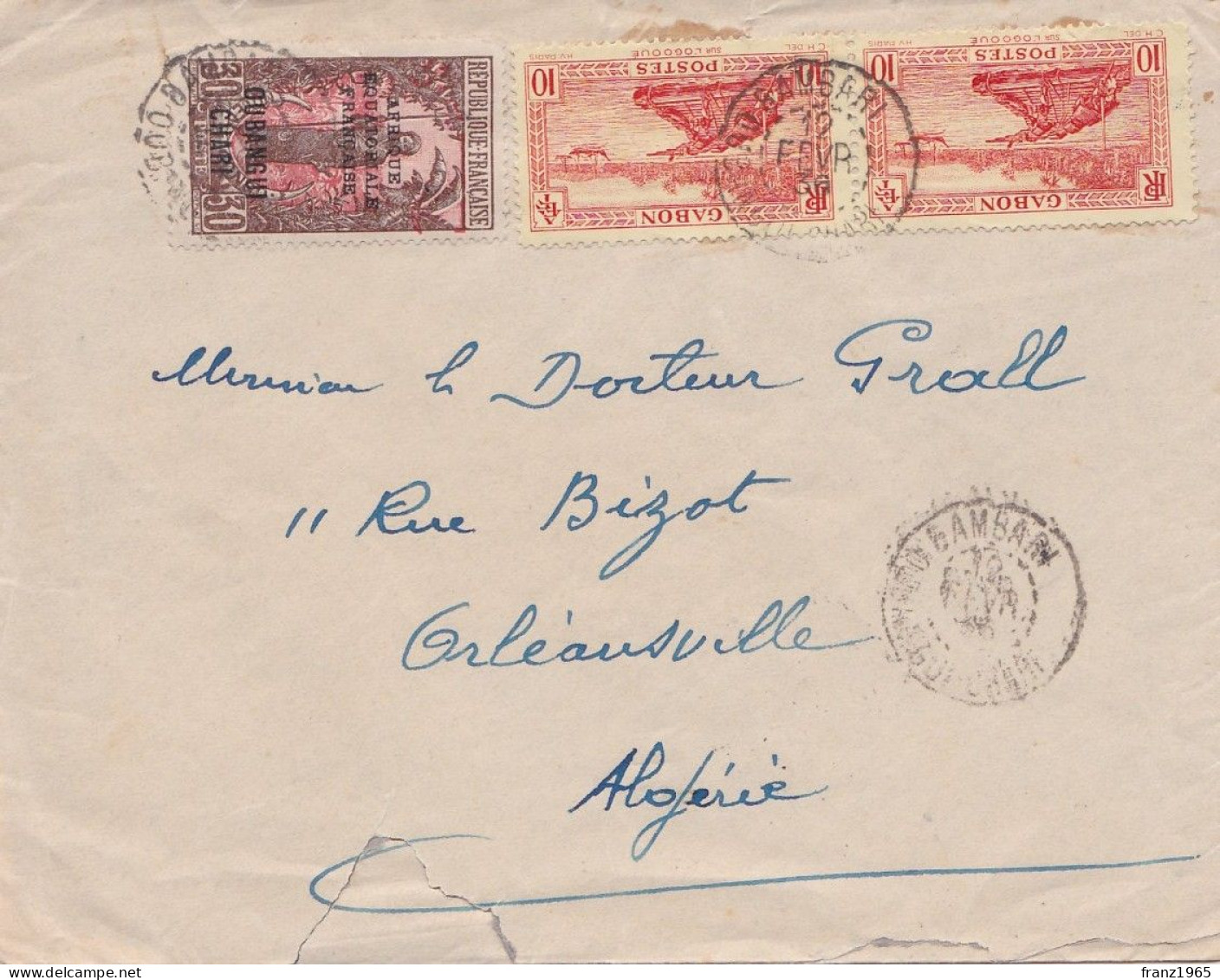 From Gabon To Algeria - 30's - Storia Postale