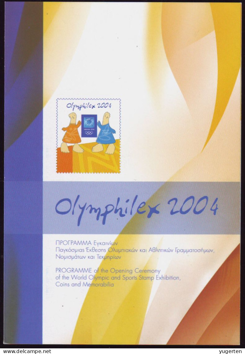 GRECE GREECE 2004 - Official Philatelic Document - JO Athens 2004 - Olympic Games - Olympics - Olymphilex - Summer 2004: Athens