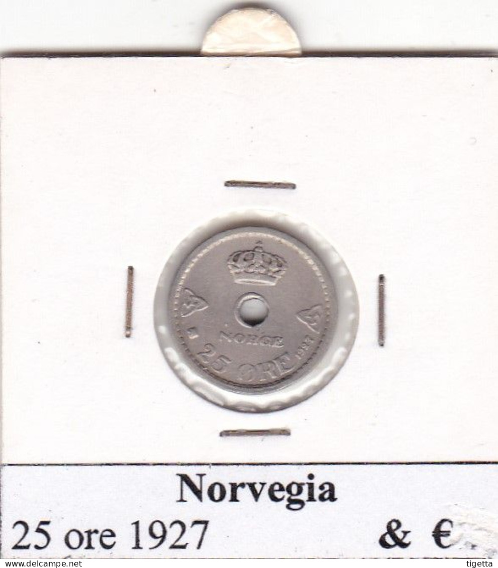 NORVEGIA 25 ORE  ANNO 1927 COME DA FOTO - Noruega