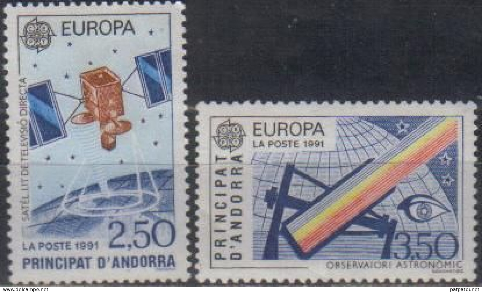 Andorre Français Europa CEPT 1991 MNH Yv 402/3 Cote 24 Euros - 1991