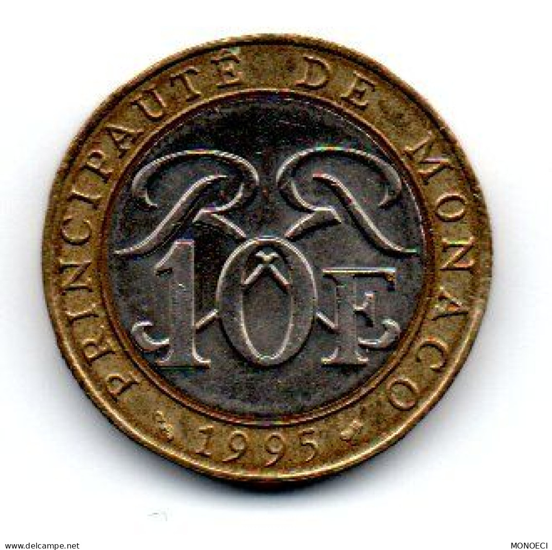 MONACO --MONTE CARLO --Monégasque -- Pièce De 10 Francs 1995 -- RAINIER III - 1960-2001 Nouveaux Francs