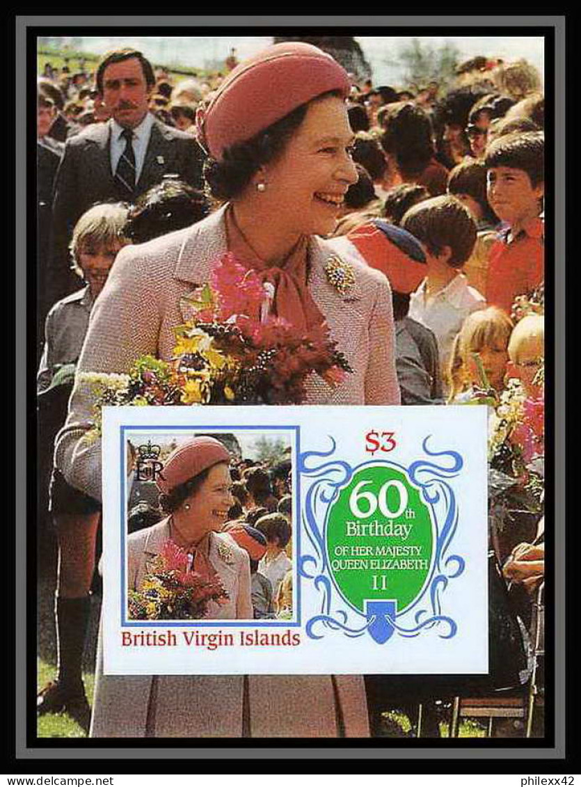 923a British Virgin Islands 1986 115x85mm (petit Format) Queen Mother Elizabeth Bloc + Non Dentelé (Imperf) - British Virgin Islands