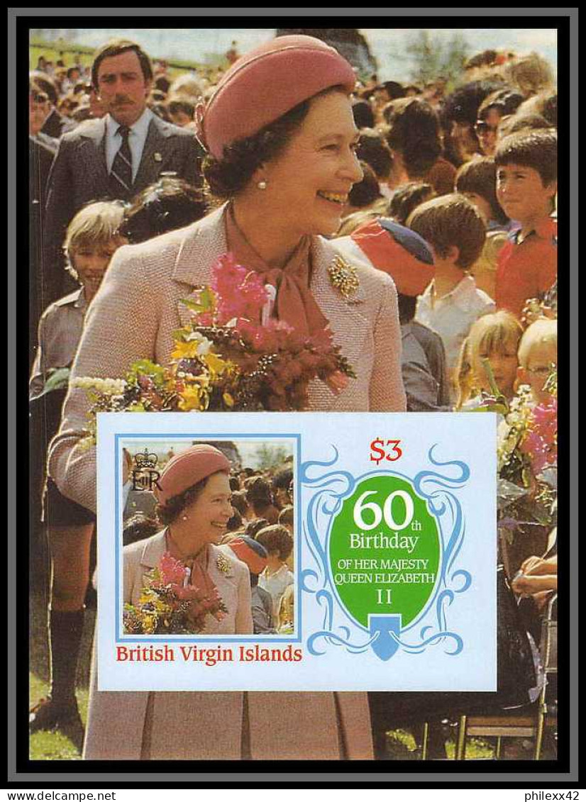 923b British Virgin Islands 1986 (large + Small) Queen Mother Elizabeth Bloc + Non Dentelé (Imperf) - British Virgin Islands