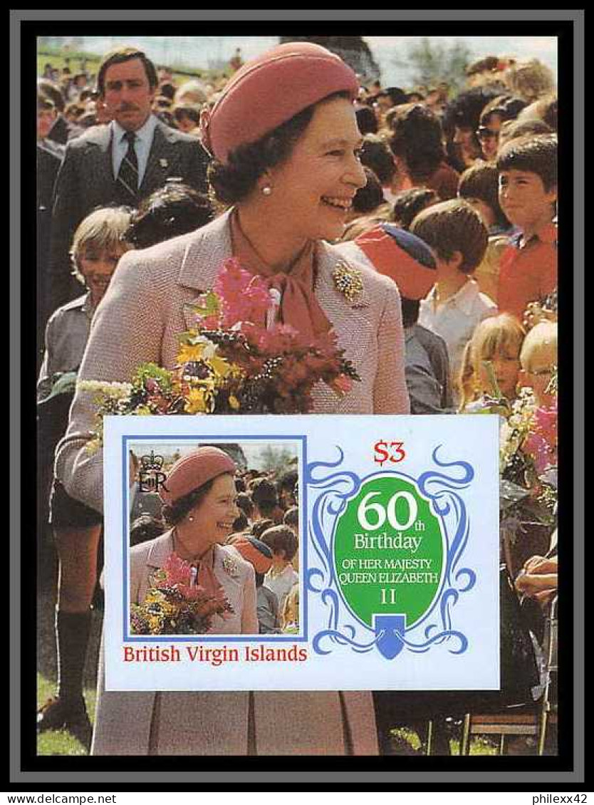 923b British Virgin Islands 1986 (large + Small) Queen Mother Elizabeth Bloc + Non Dentelé (Imperf) - British Virgin Islands