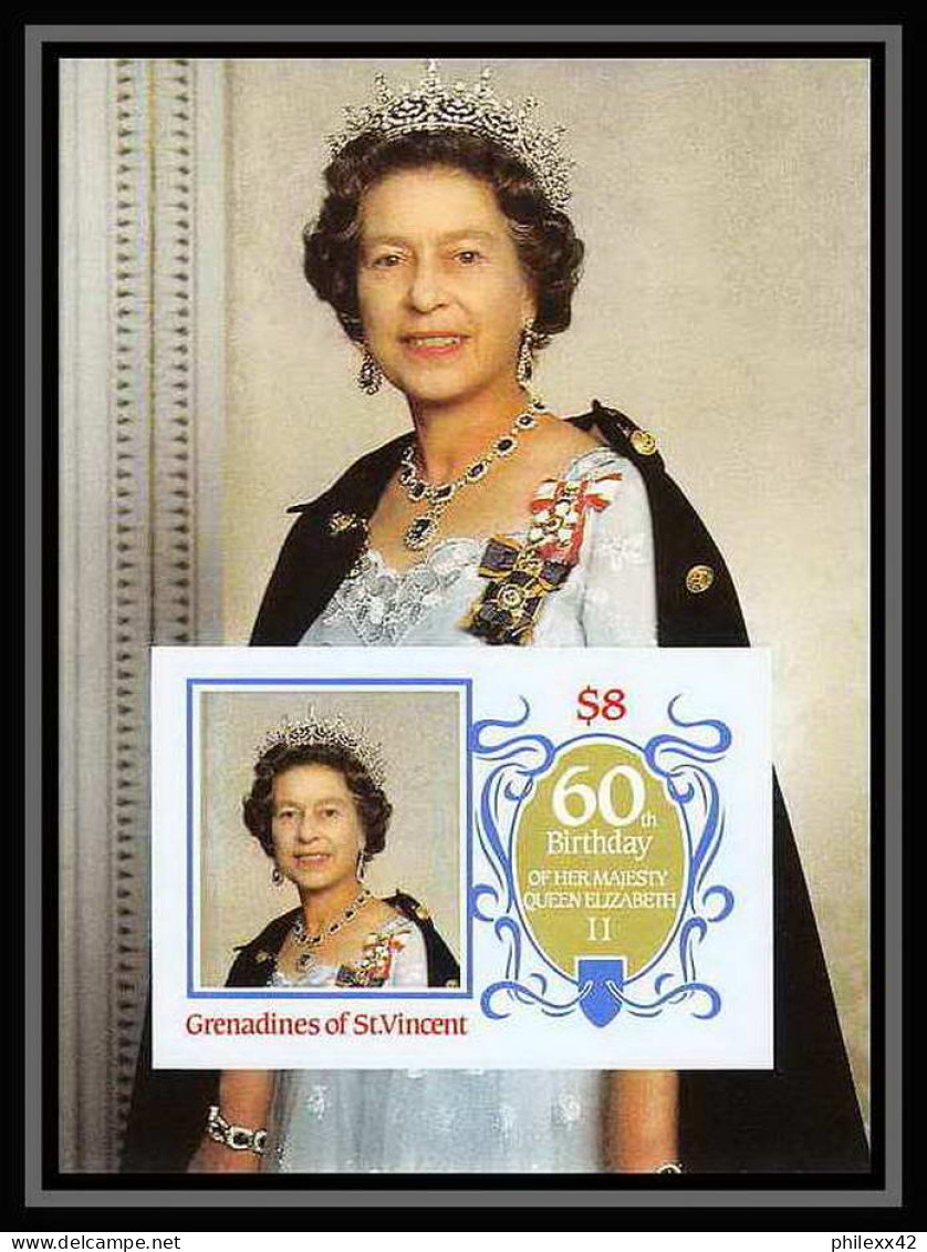 923c British Empire MNH ** 1986 Queen mother Elizabeth bloc + non dentelé Imperf very rar set perfect condition DISCOUNT