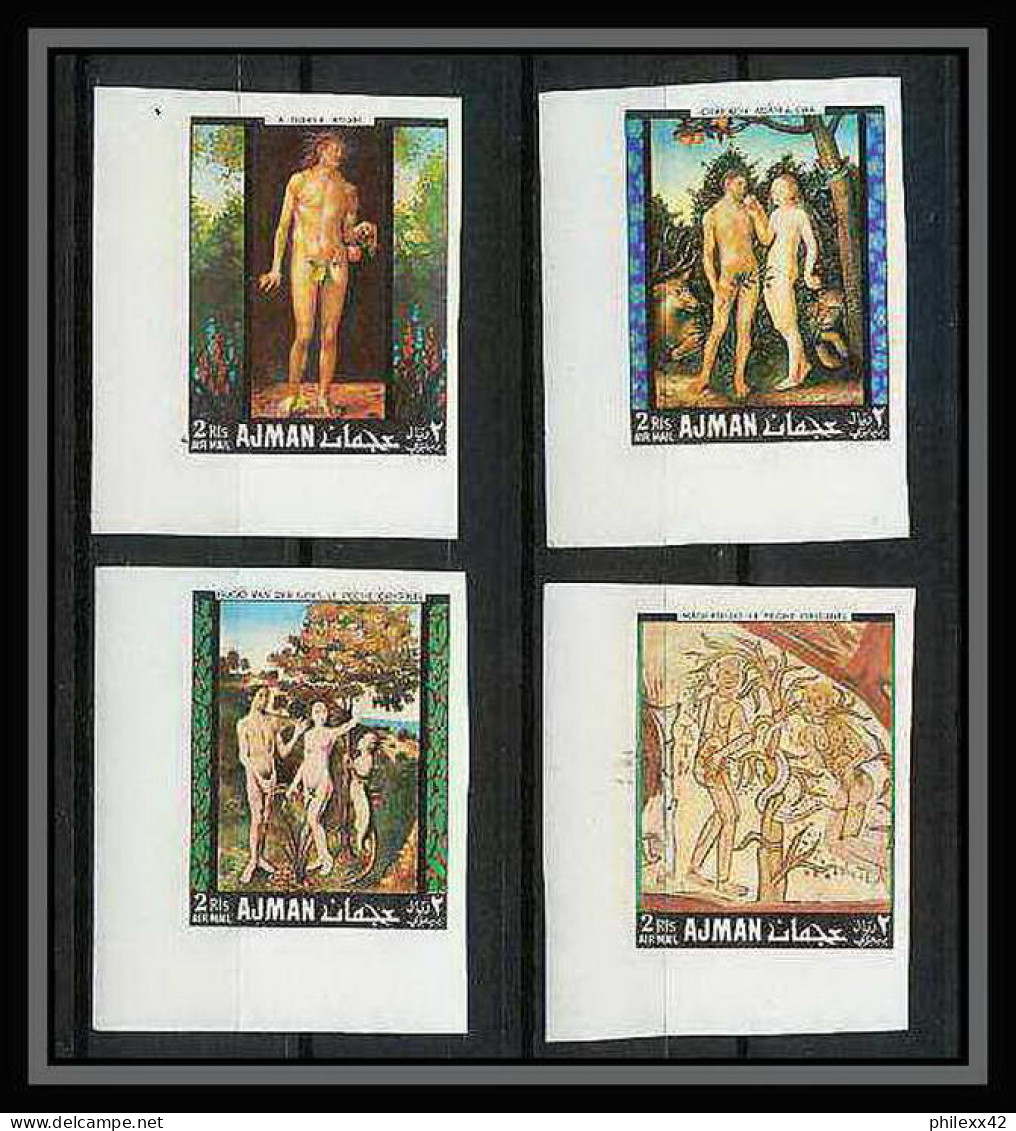 040a - Ajman - Mi N° 281/284 B MNH ** DURER Adam Et Eve Tableaux - Peinture (painting) Coin De Feulle - Ajman