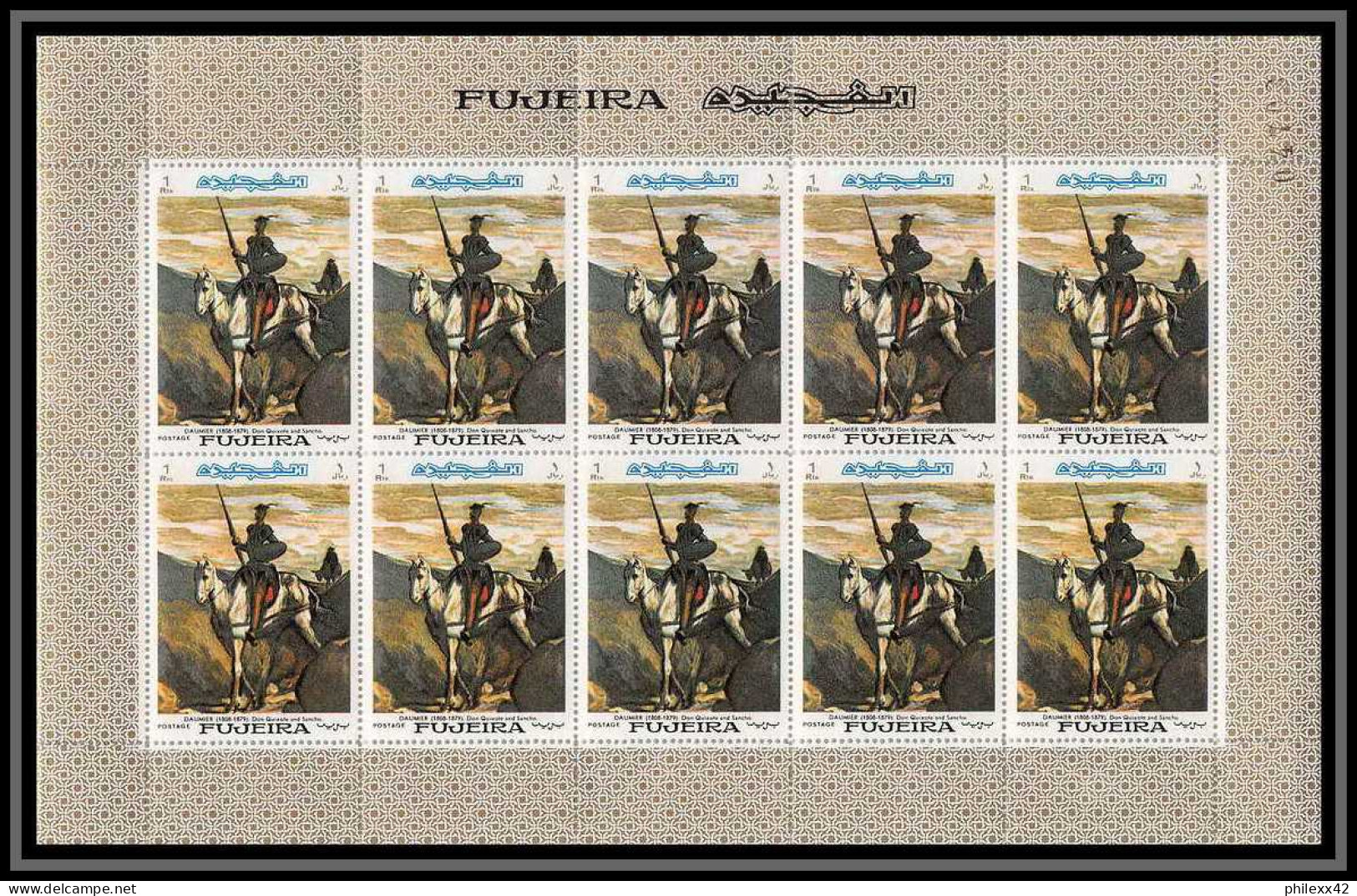 038b Fujeira MNH ** Mi N°198/205 A Tableaux - Peinture (painting) Cezanne Renoir Feuilles (planches Sheets) Cote 110 - Fujeira