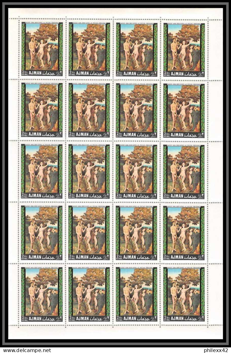 039a - Ajman - Mi N° 281 / 284 A.MNH ** DURER Adam Et Eve Tableaux - Peinture (painting) Feuilles (planches Sheets) - Desnudos