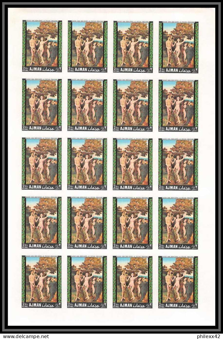 040c - Ajman - Mi N° 281 / 284 B MNH ** DURER Adam Et Eve Tableaux (painting) Feuilles (planches Sheets) NON DENTELE - Ajman