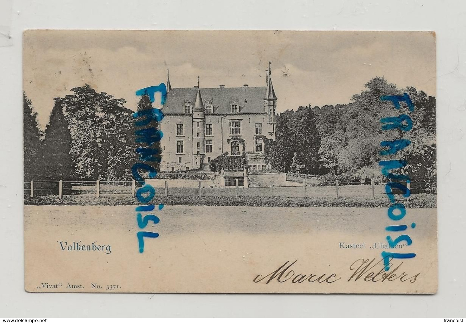 CPA. Pays-Bas. Valkenberg. Kasteel "Chaloen". 1903 - Valkenburg