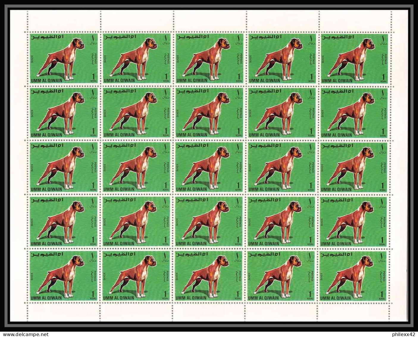 035c - Umm Al Qiwain MNH ** Mi - N° 210/217 A Chiens (chien Dog Dogs) Feuilles (planches Sheets) - Umm Al-Qiwain