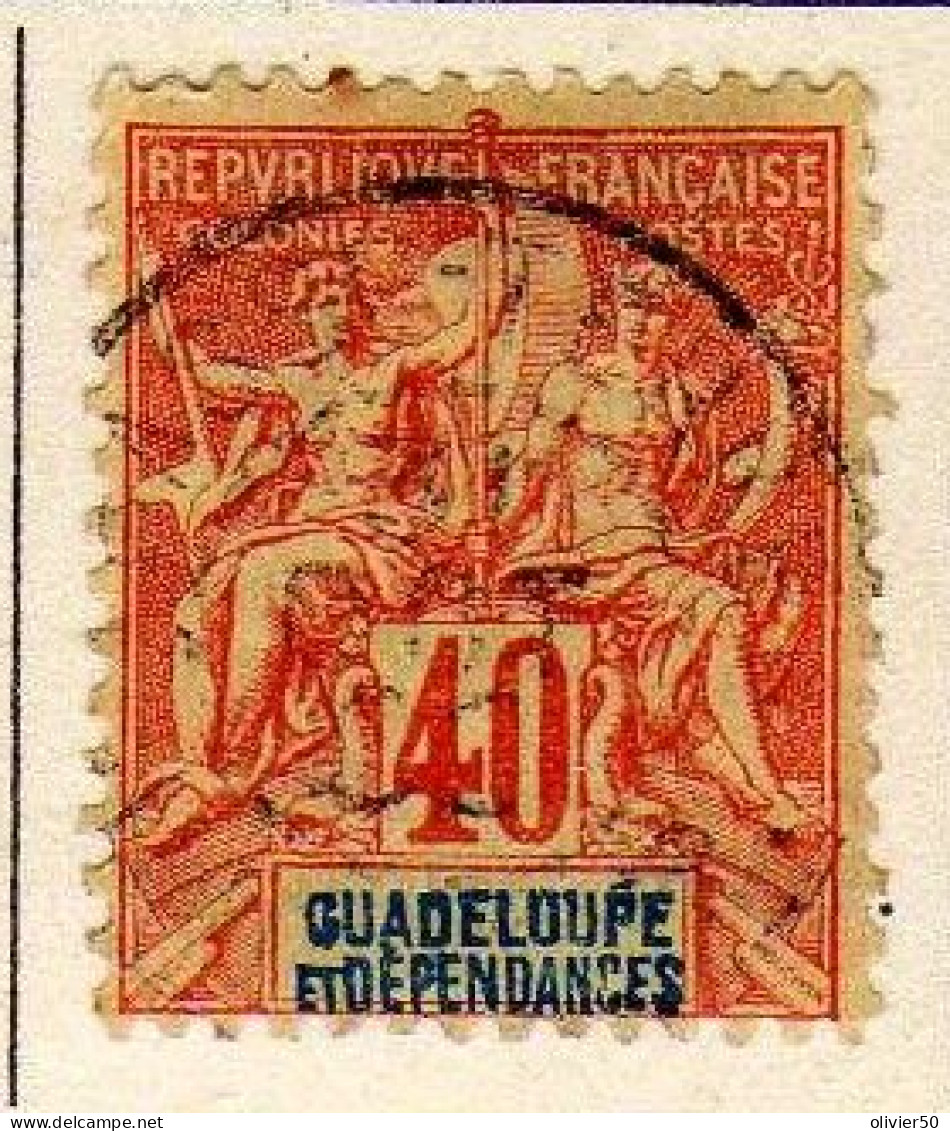 Guadeloupe - (1892) -  40 C.Type Groupe -  Oblitere - Gebraucht