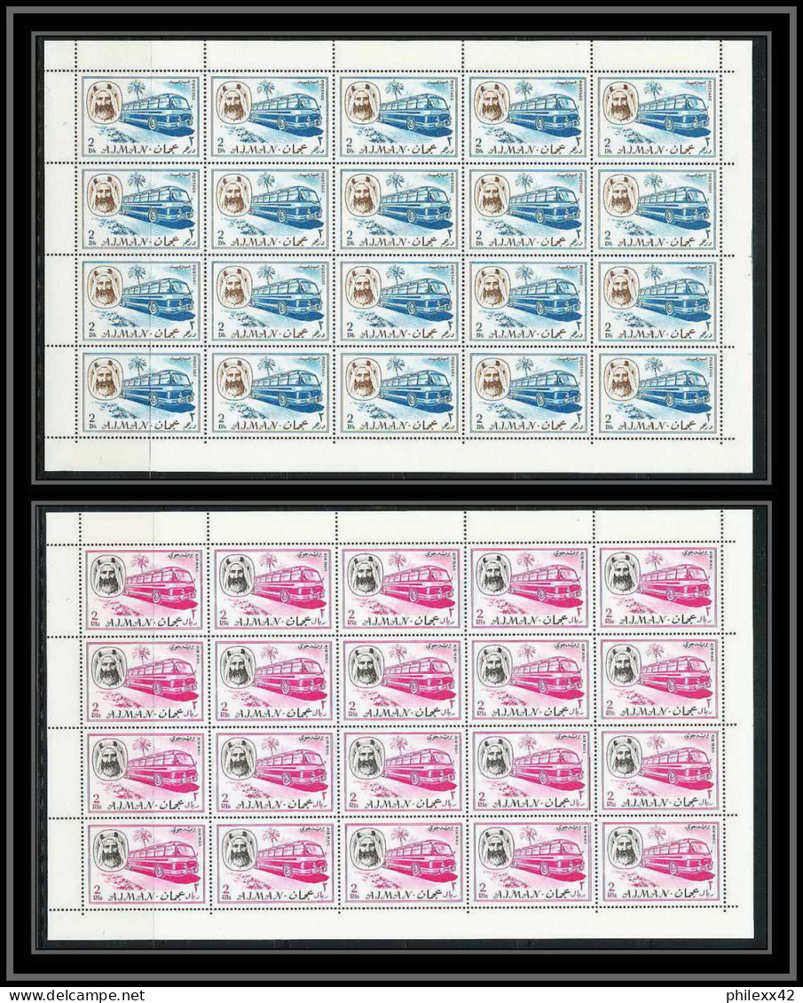 075e - Ajman - MNH ** N° 128 + 137 A Bus Coach Feuilles (sheets) - Busses