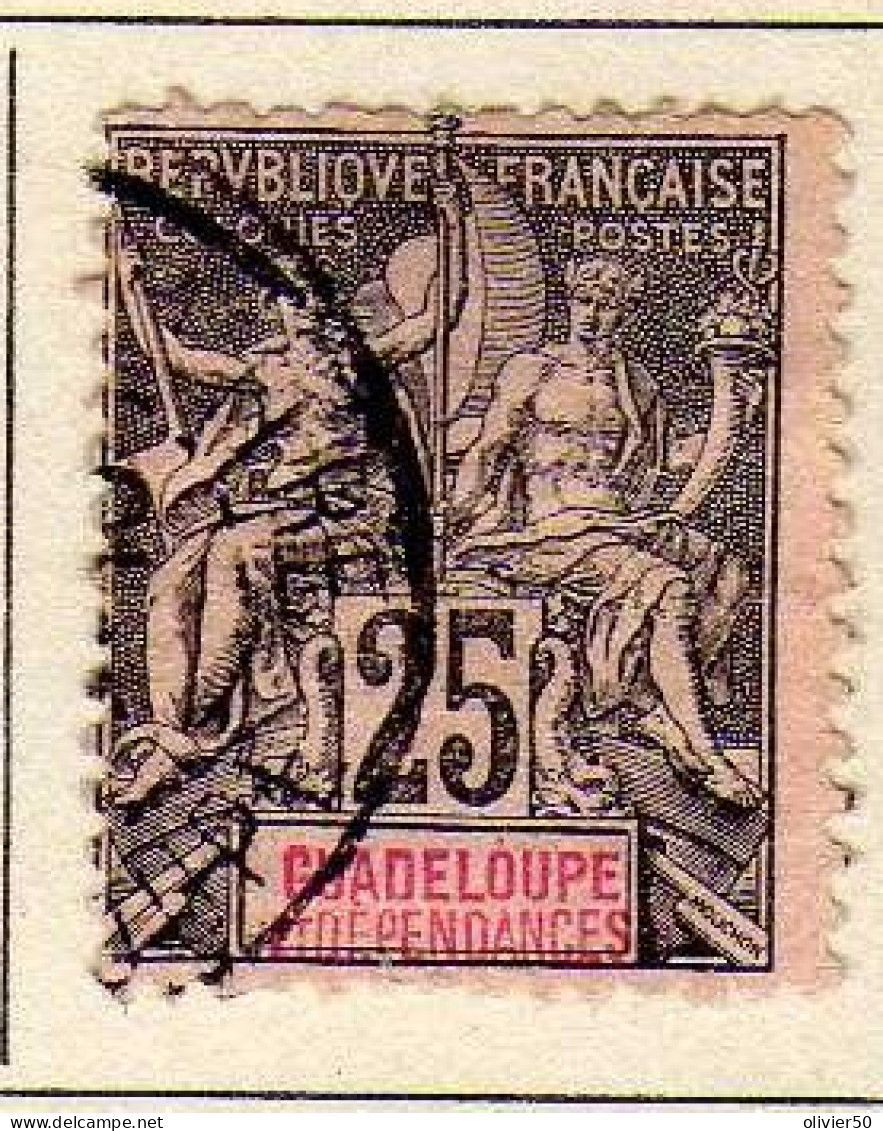 Guadeloupe - (1892) -  25 C.Type Groupe -  Oblitere - Gebraucht