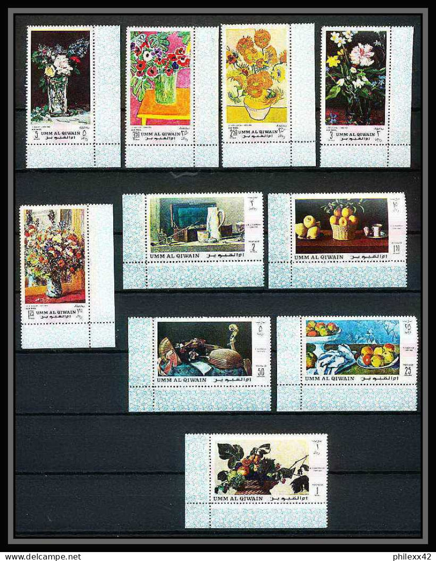 090a - Umm Al Qiwain MNH ** Mi N° 275 / 284 A Peinture (painting) Still Lifes Nature Morte Van Gogh Renoir Manet Matisse - Impresionismo