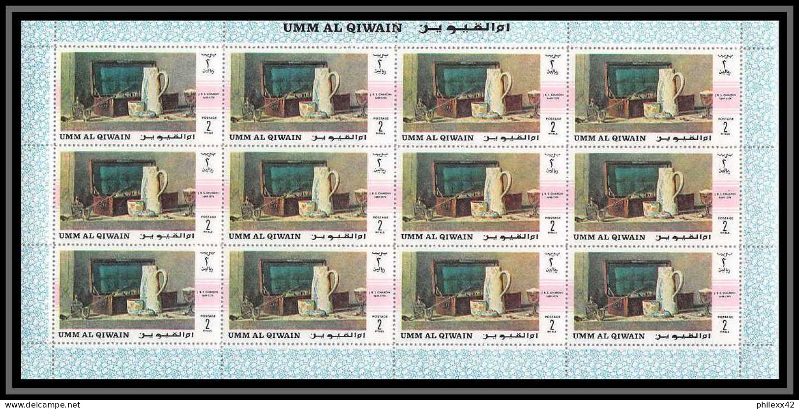 090c Umm Al Qiwain MNH ** Mi N° 275 / 284 A Peinture (painting) Still Lifes Nature Morte Van Gogh Manet Feuilles Sheets - Umm Al-Qiwain