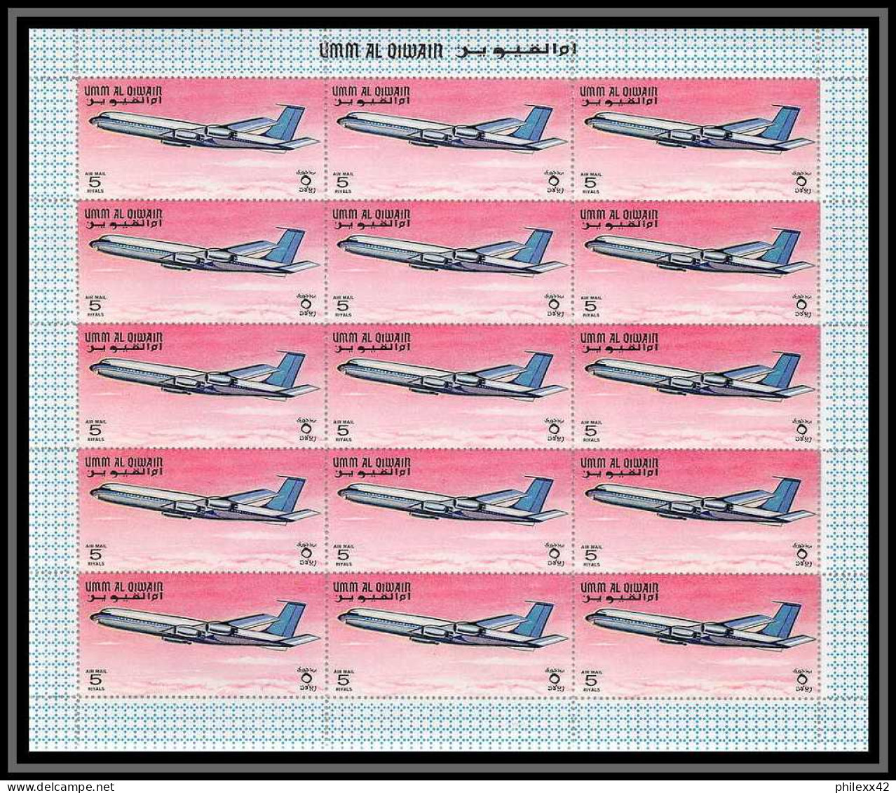 091a - Umm Al Qiwain MNH ** Mi N° 296 / 304 A The History Of Aviation Avion (plane) Feuilles (sheets) Blériot Dc4 Boeing - Umm Al-Qiwain