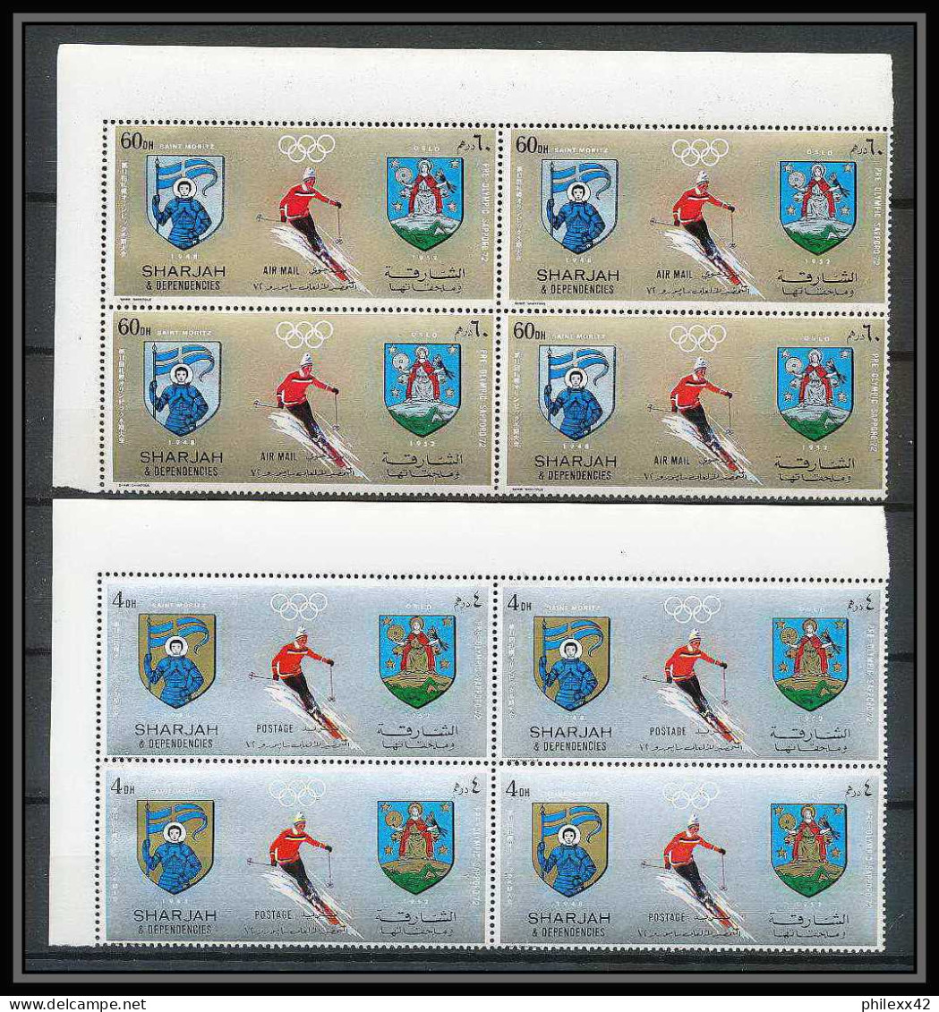 101b - Sharjah - MNH ** Mi N° 825 / 834 A Jeux Olympiques (winter Olympic Games) Sapporo 72 BLOC 4 - Winter 1972: Sapporo