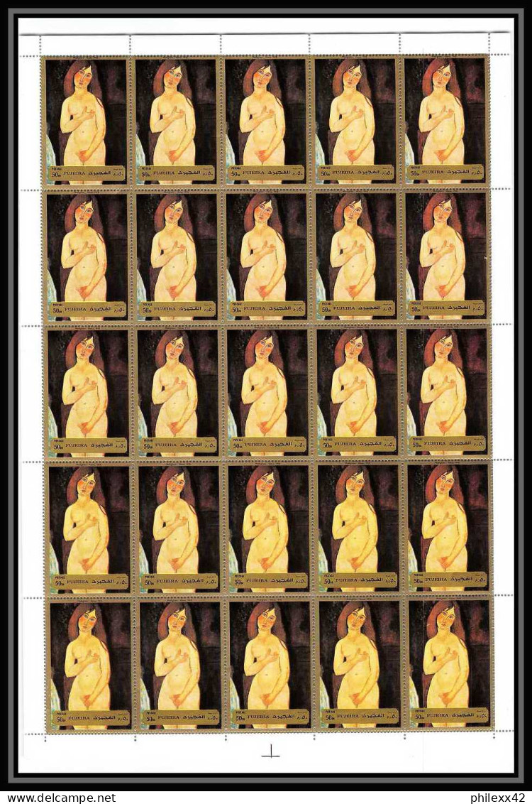 106g - Fujeira - MNH ** Mi N° 1224 A Color Error Erreur De Couleur Proof Tableau (tableaux Nudes Paintings) Modigliani - Desnudos