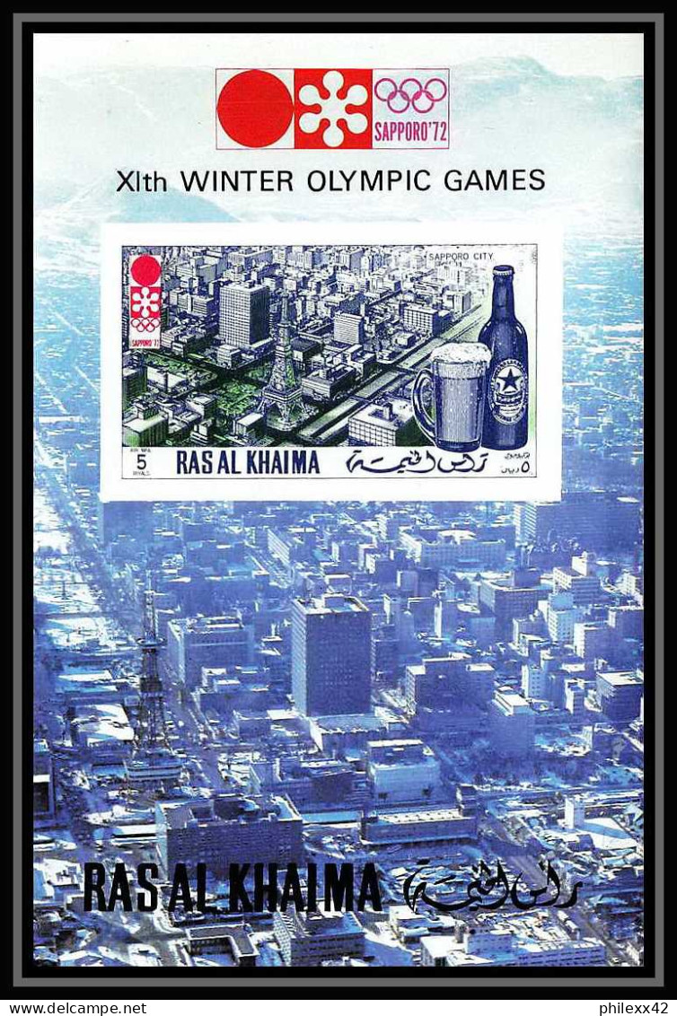 119 - Ras Al Khaima MNH ** Mi N° 109 B Jeux Olympiques (winter Olympic Games) SAPPORO 72 Non Dentelé (Imperf) - Winter 1972: Sapporo