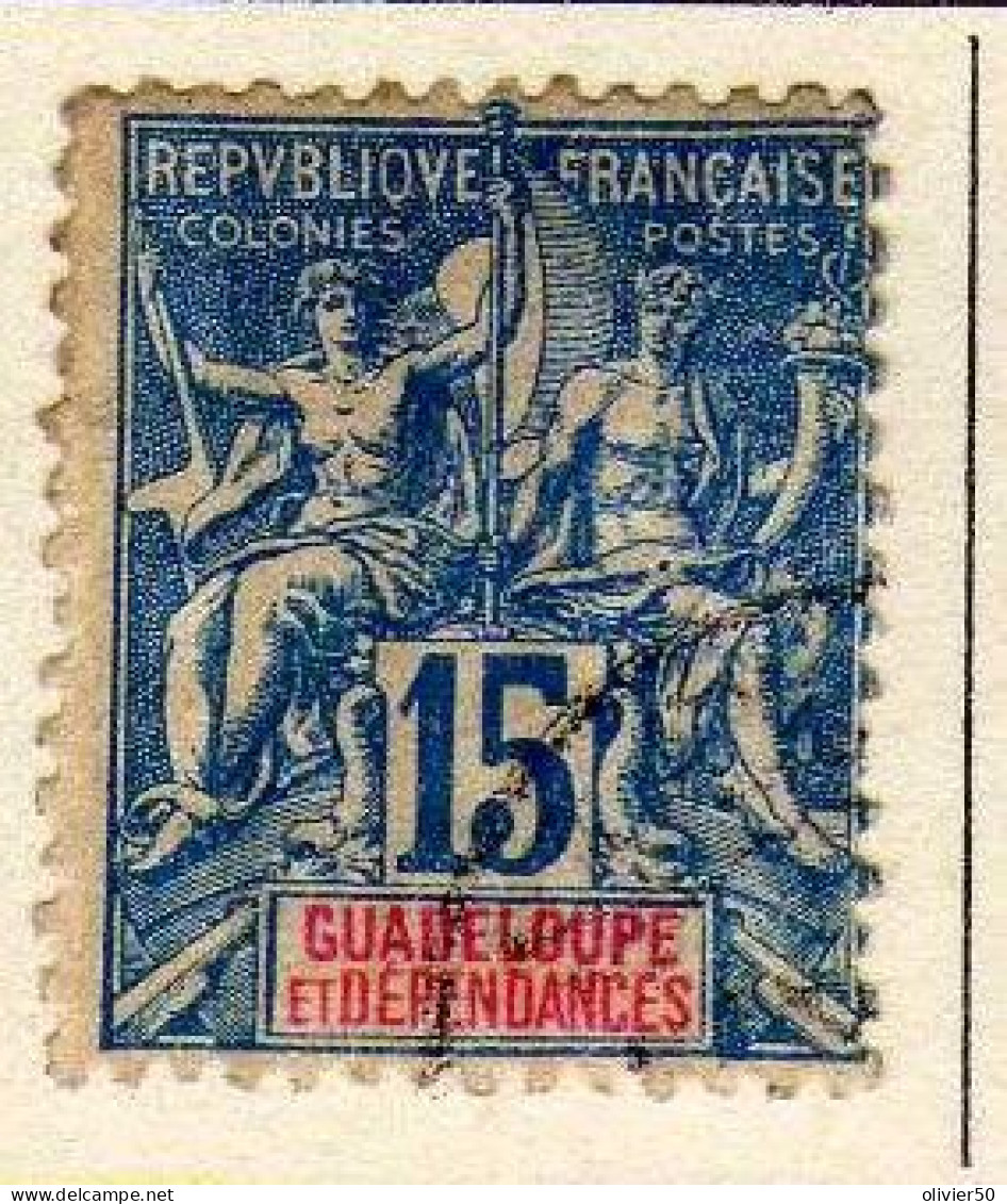 Guadeloupe - (1892) -  15 C.Type Groupe -   Obliteres - Gebraucht