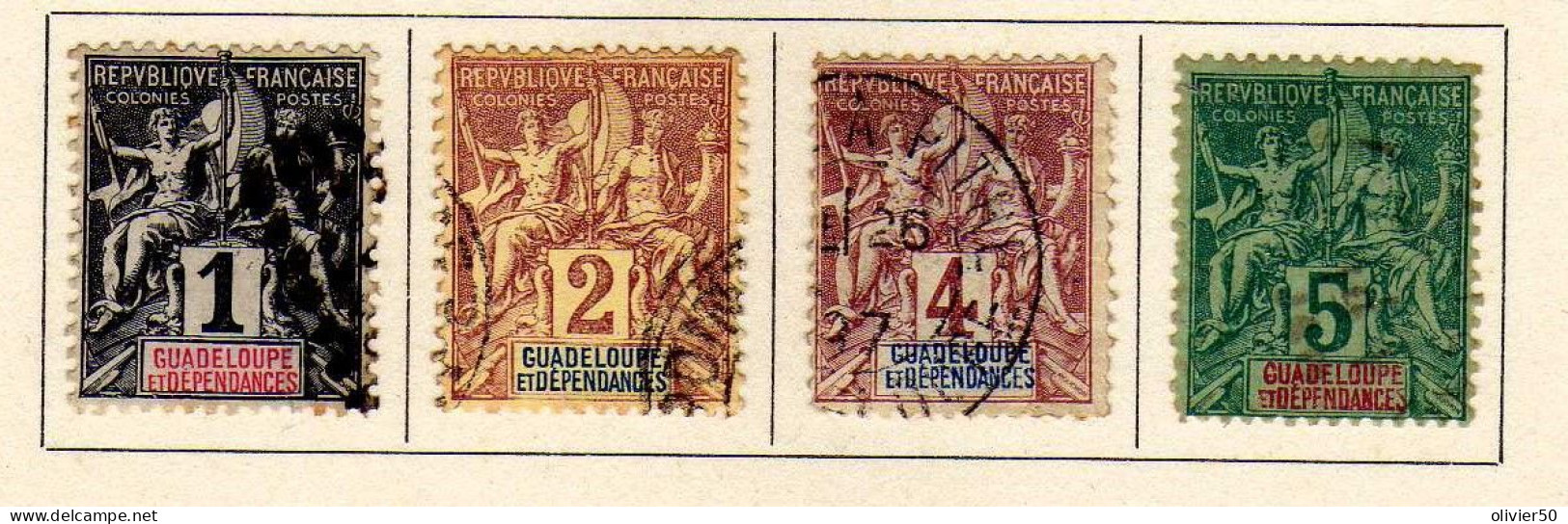 Guadeloupe - (1892) -   .Type Groupe -   Obliteres - Oblitérés