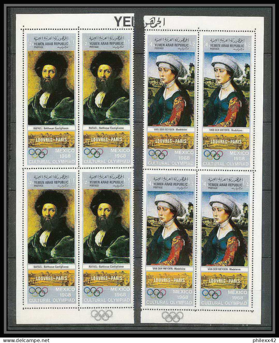 162b YAR (nord Yemen) MNH ** N° 862 / 867 A Jeux Olympiques (olympic Games) MEXICO 68 Tableau (tableaux Painting) Louvre - Yémen