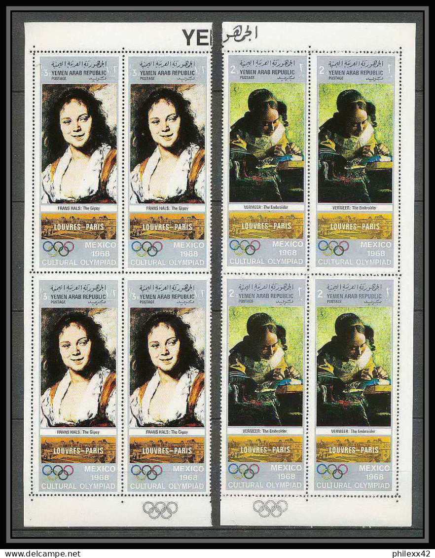 162b YAR (nord Yemen) MNH ** N° 862 / 867 A Jeux Olympiques (olympic Games) MEXICO 68 Tableau (tableaux Painting) Louvre - Yémen