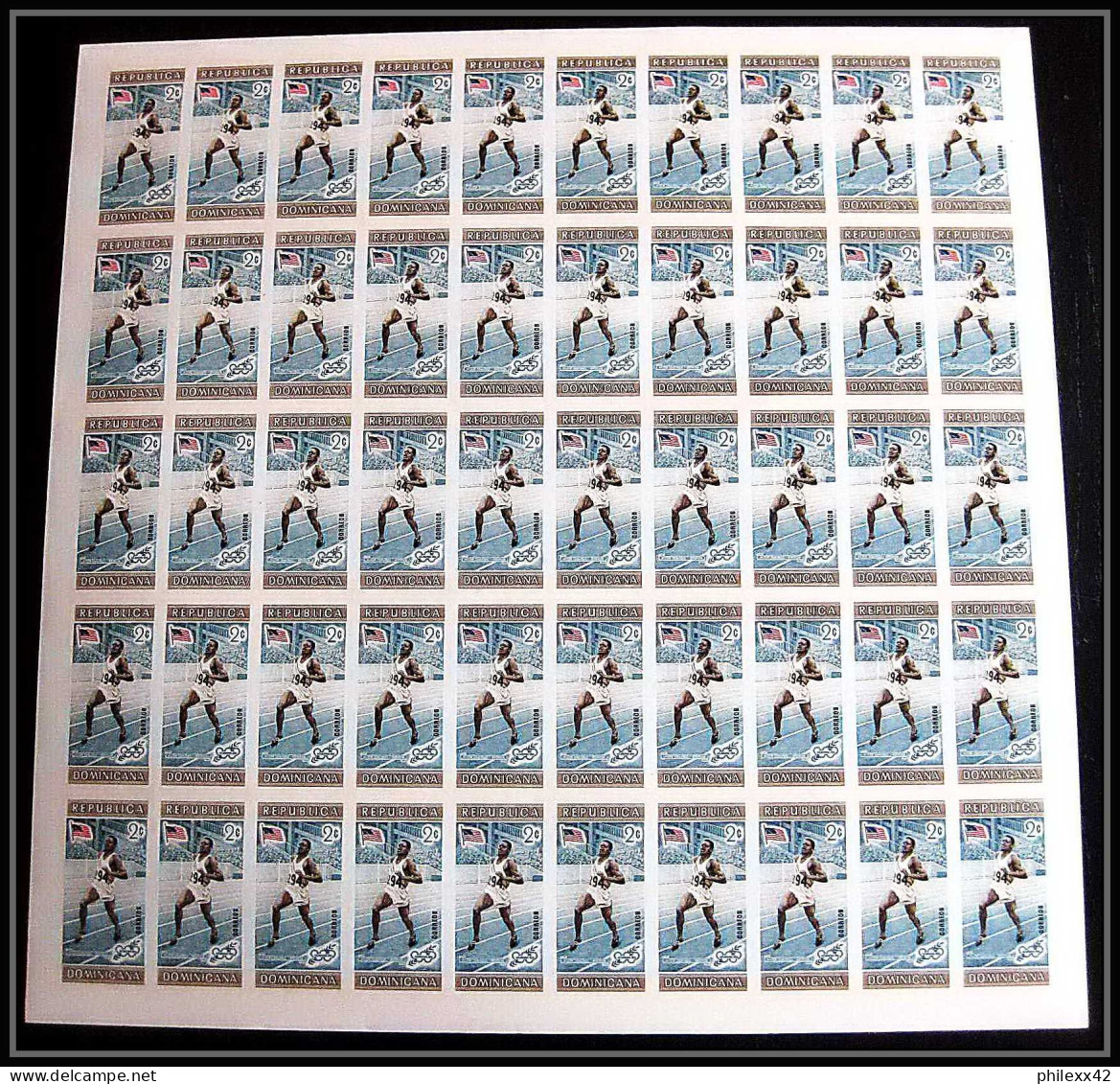 209b dominicana MNH ** N° 660 / 667 B non dentelé (Imperf) jeux olympiques (olympic games MELBOURNE feuilles sheets