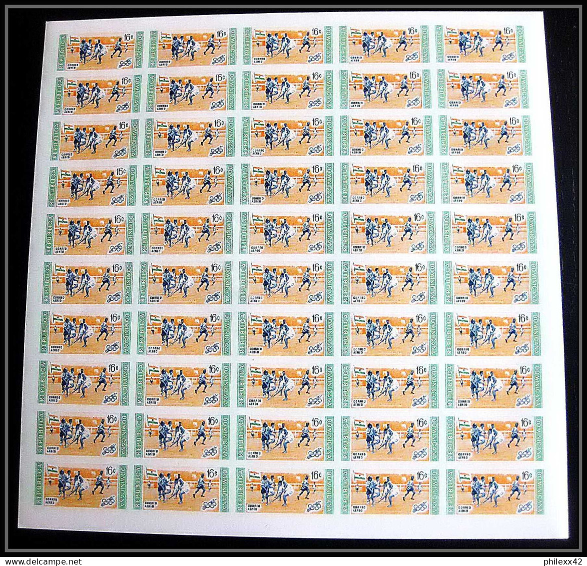 209b dominicana MNH ** N° 660 / 667 B non dentelé (Imperf) jeux olympiques (olympic games MELBOURNE feuilles sheets